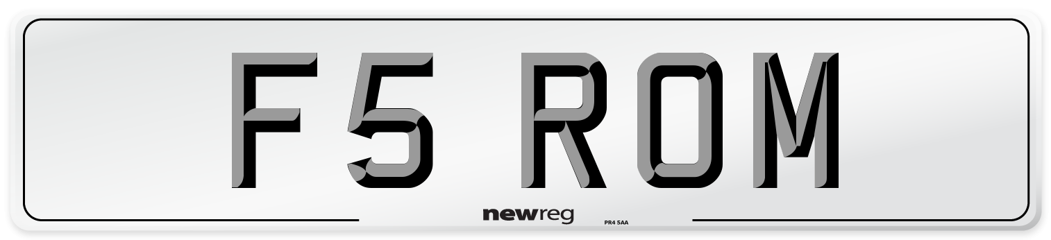 F5 ROM Number Plate from New Reg